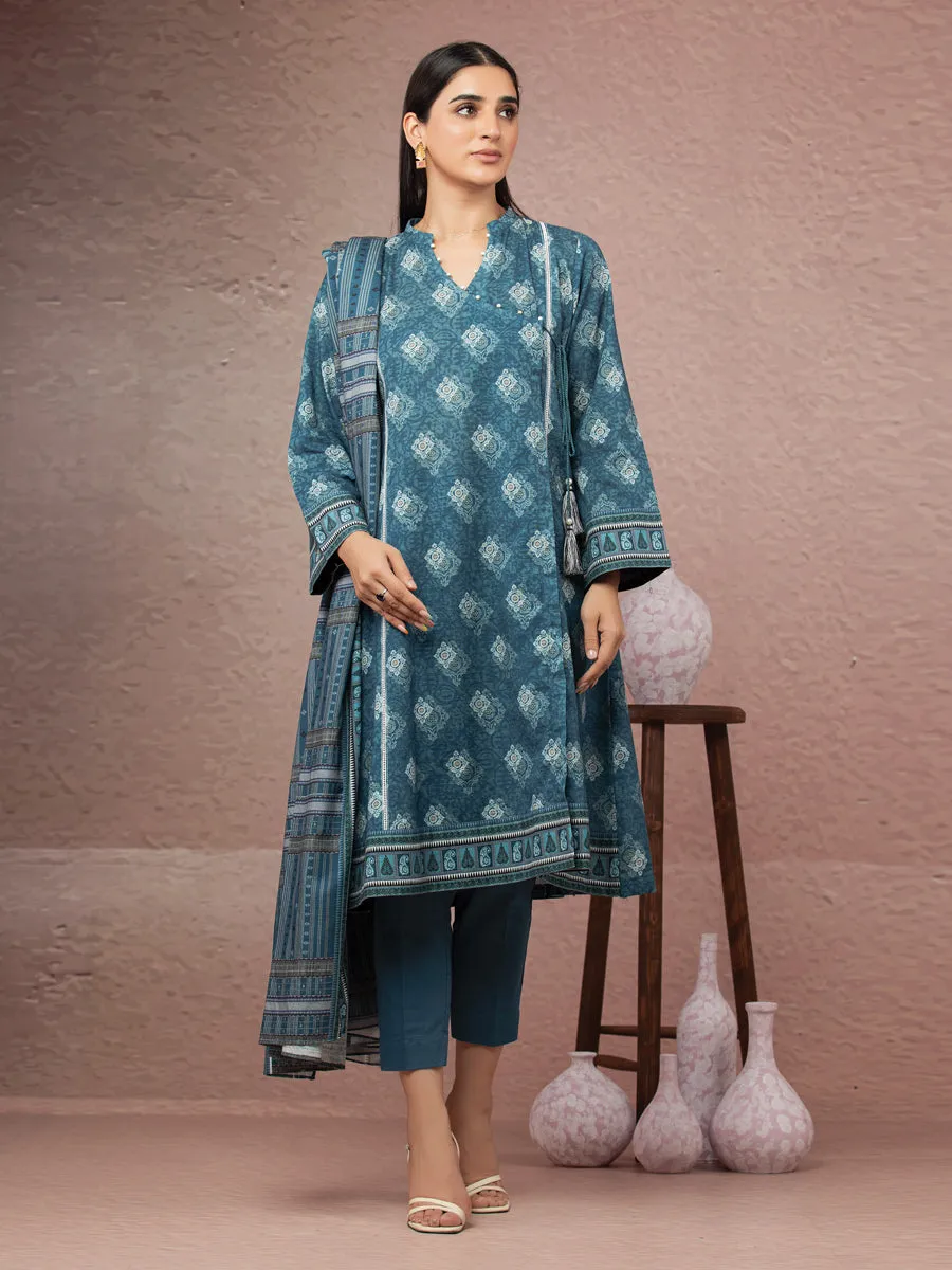 ACE Galleria Merak Khaddar Unstitched Printed 3Pc Suit A-WU3PWK22-409