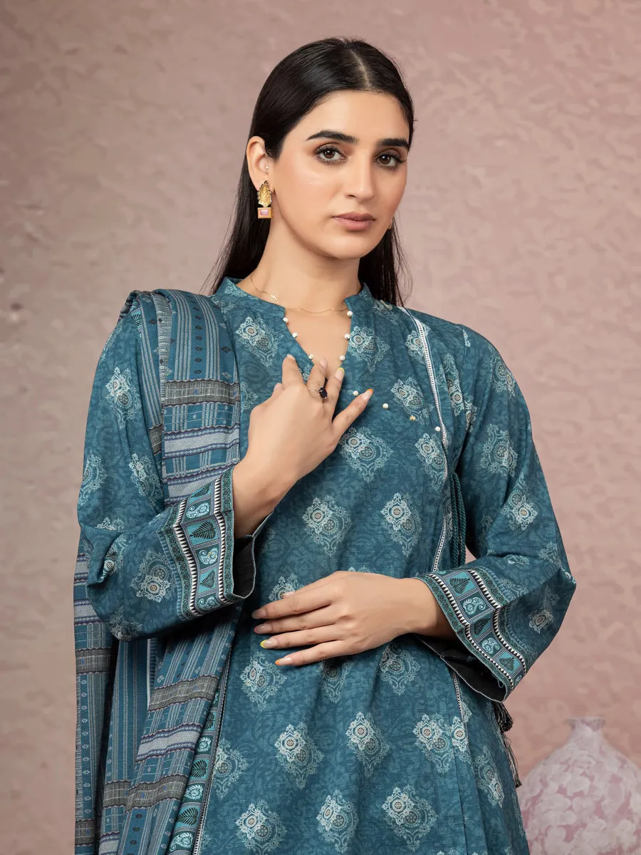 ACE Galleria Merak Khaddar Unstitched Printed 3Pc Suit A-WU3PWK22-409