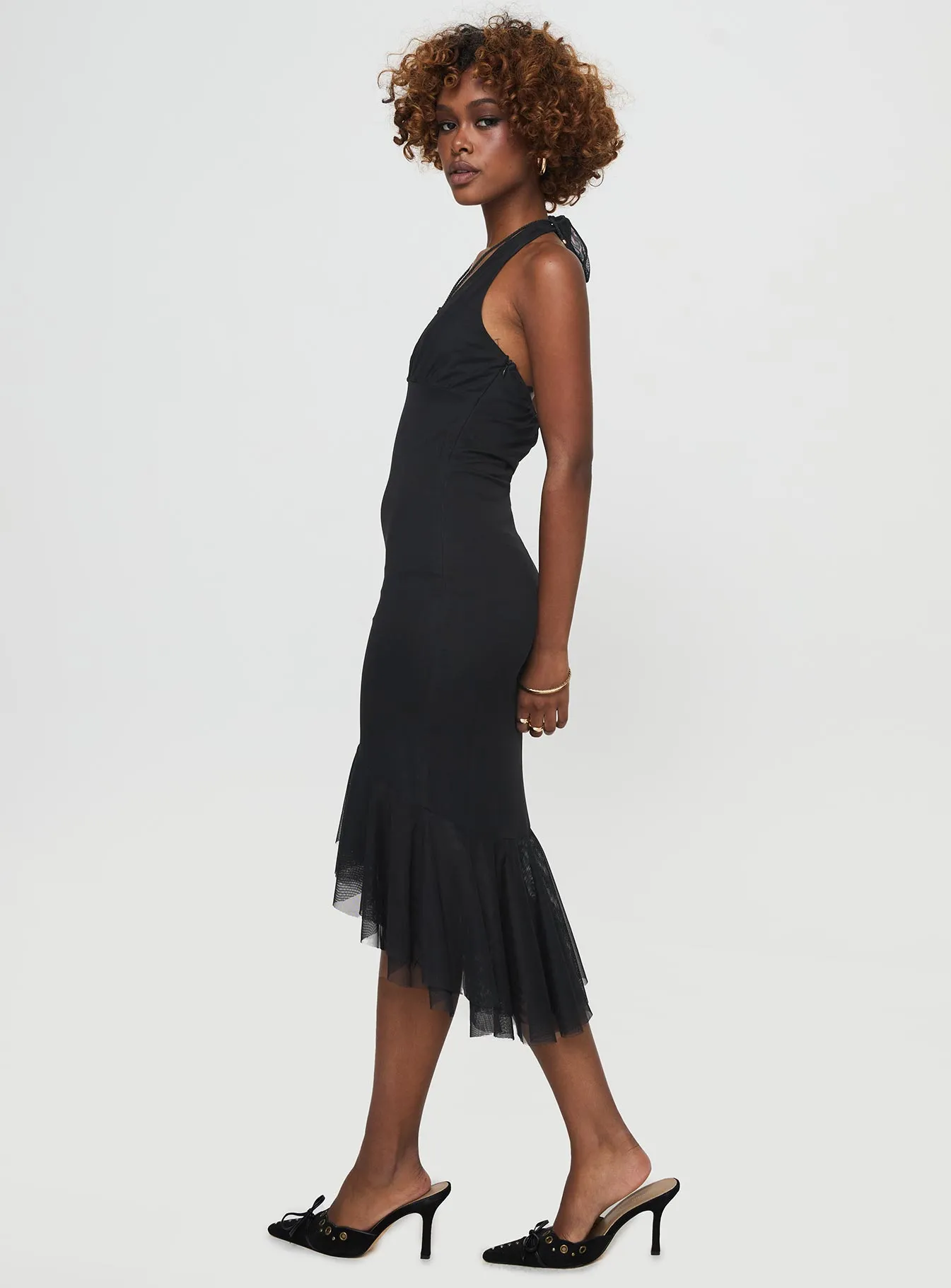 Amadeus Midi Dress Black