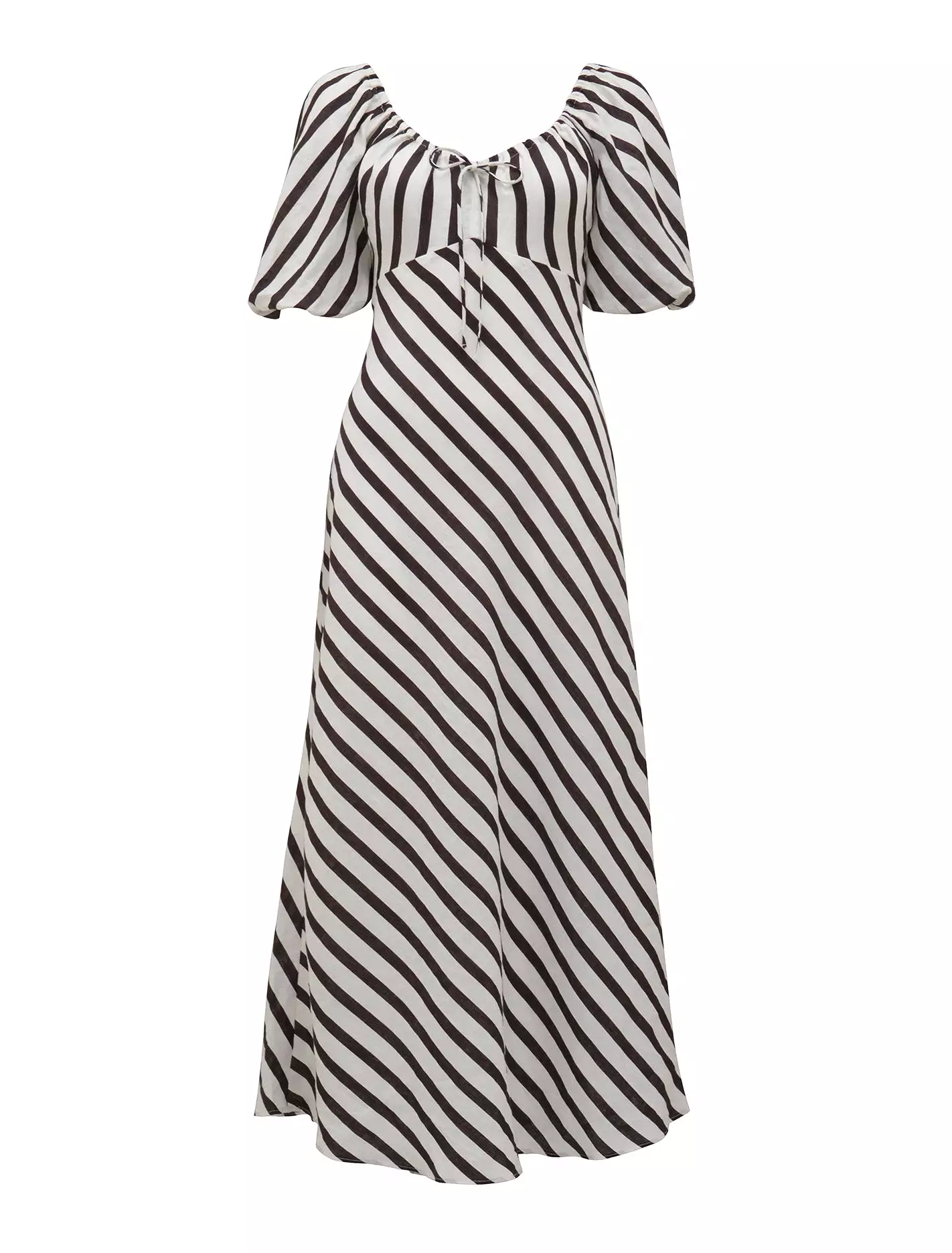 Angela Puff Sleeve Midi Dress