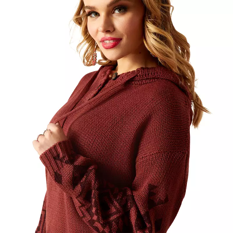 'Ariat' Women's Layla Sweater - Oxblood Multi