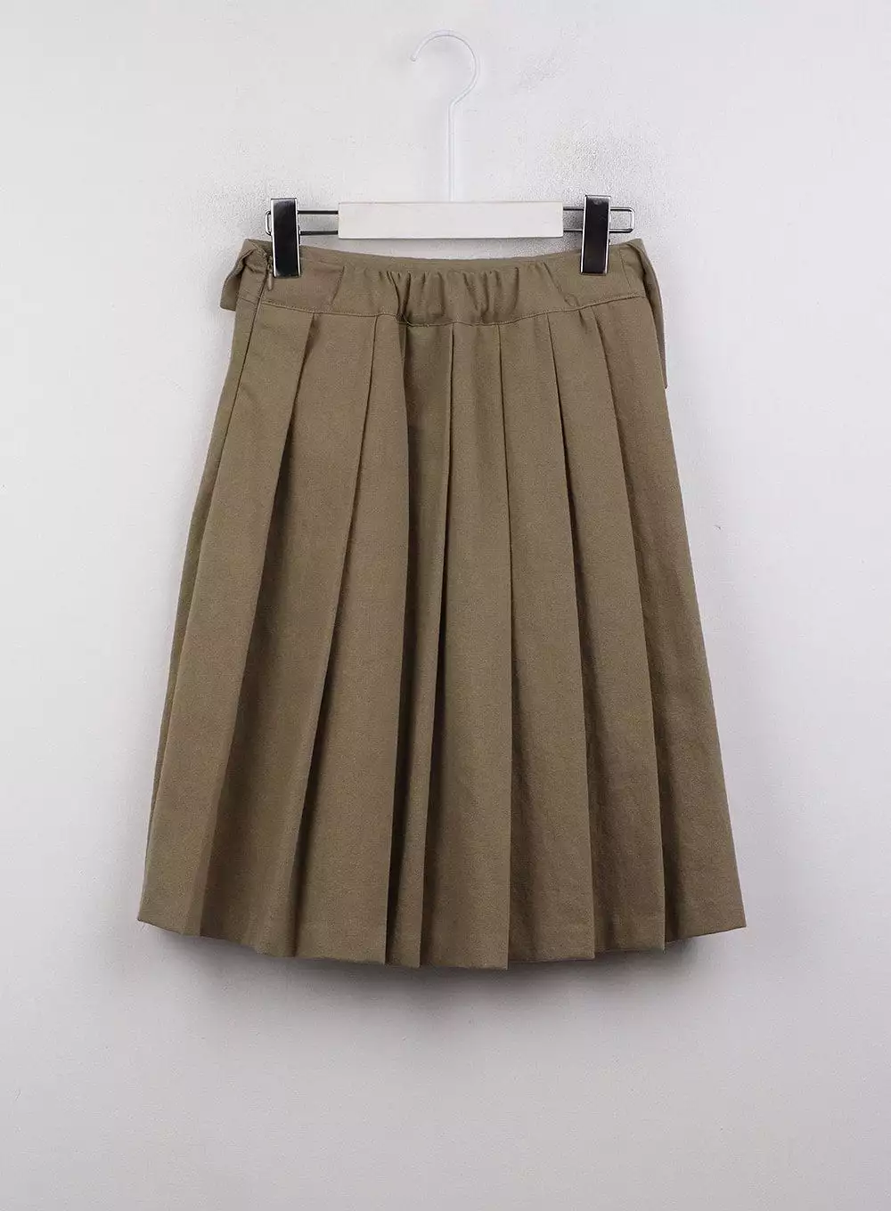 Asymmetrical Band Pleated Midi Skirt CJ410