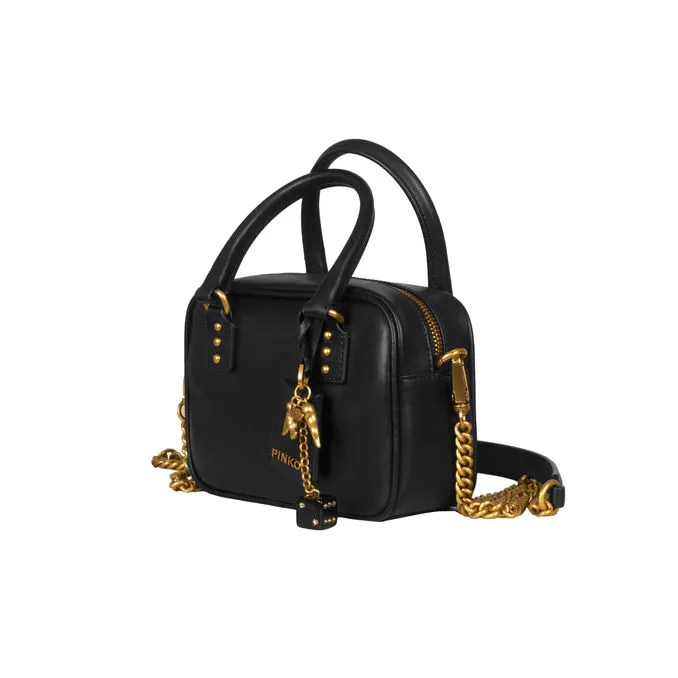 BAG BOWLING MINI Woman Black Antique Gold 