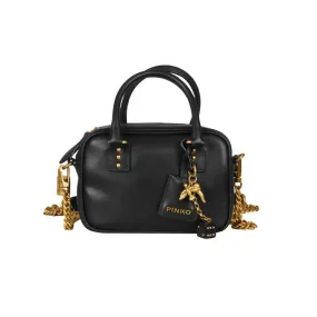 BAG BOWLING MINI Woman Black Antique Gold 