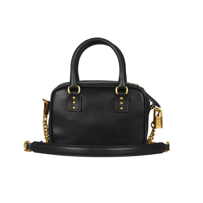 BAG BOWLING MINI Woman Black Antique Gold 