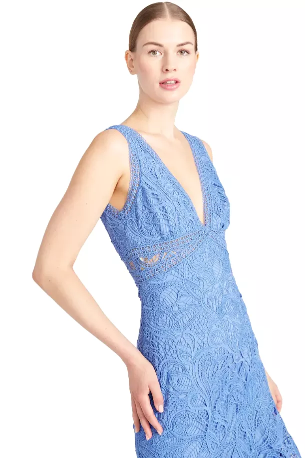 Blue Opal Sleeveless Lace Dress