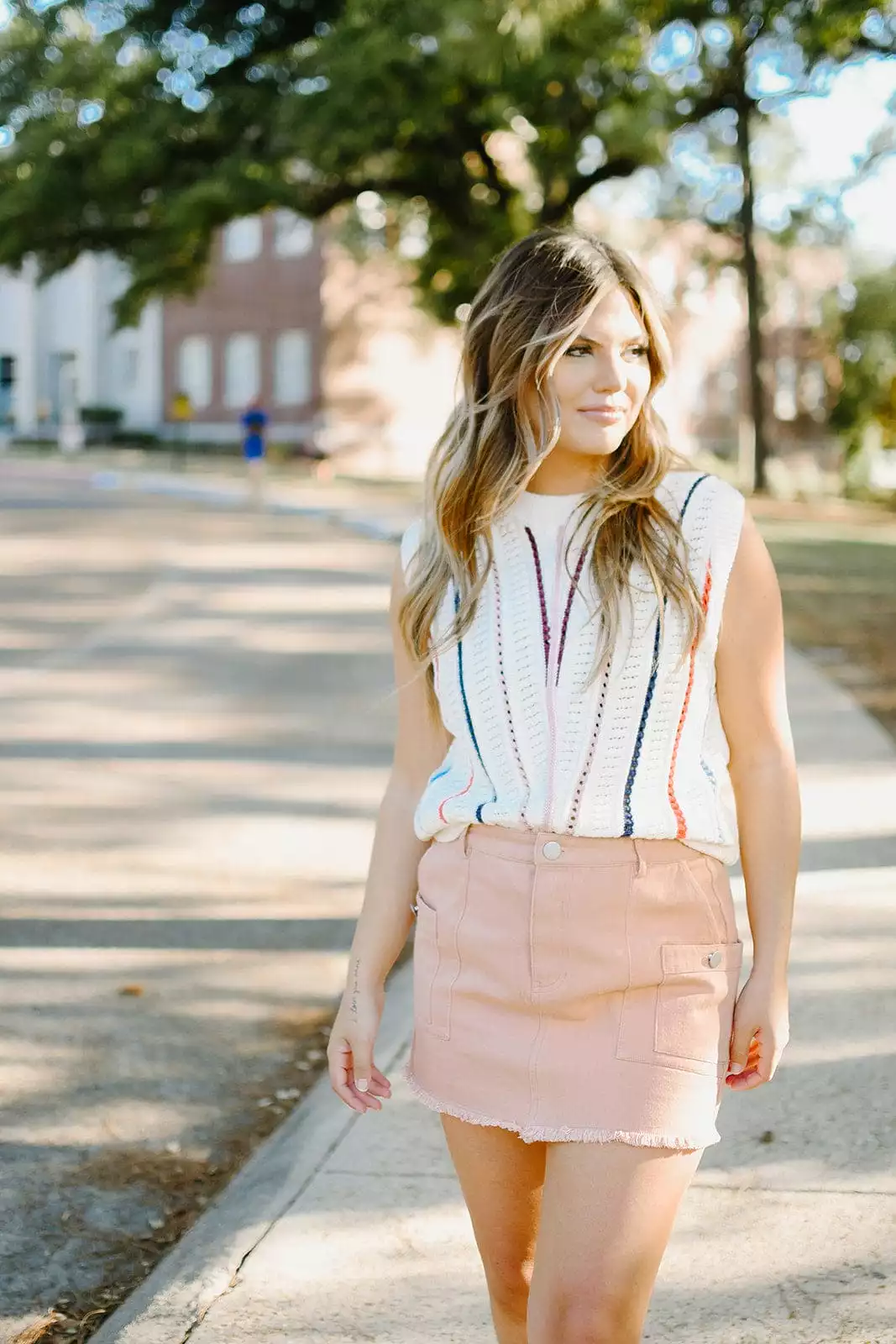 Blush Cargo Mini Skirt