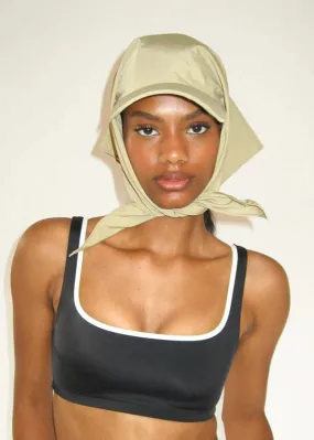 Brimmed Swim Scarf - Beige