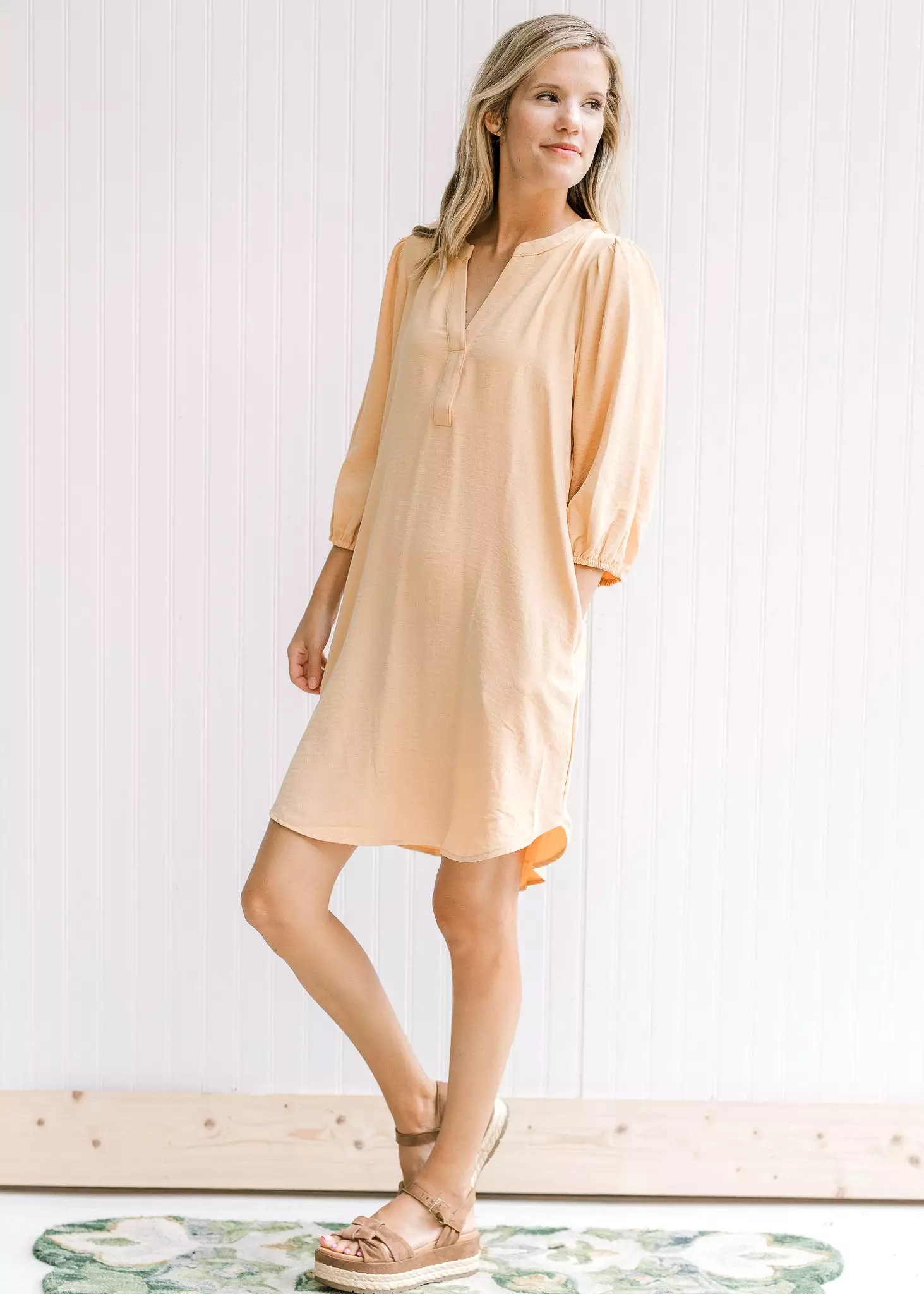 Buttery V-neck Dress