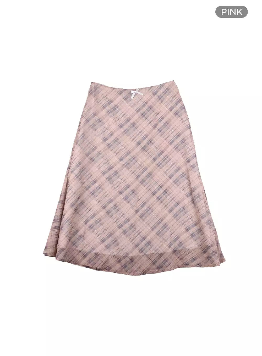 Checkered Midi Skirt CA415