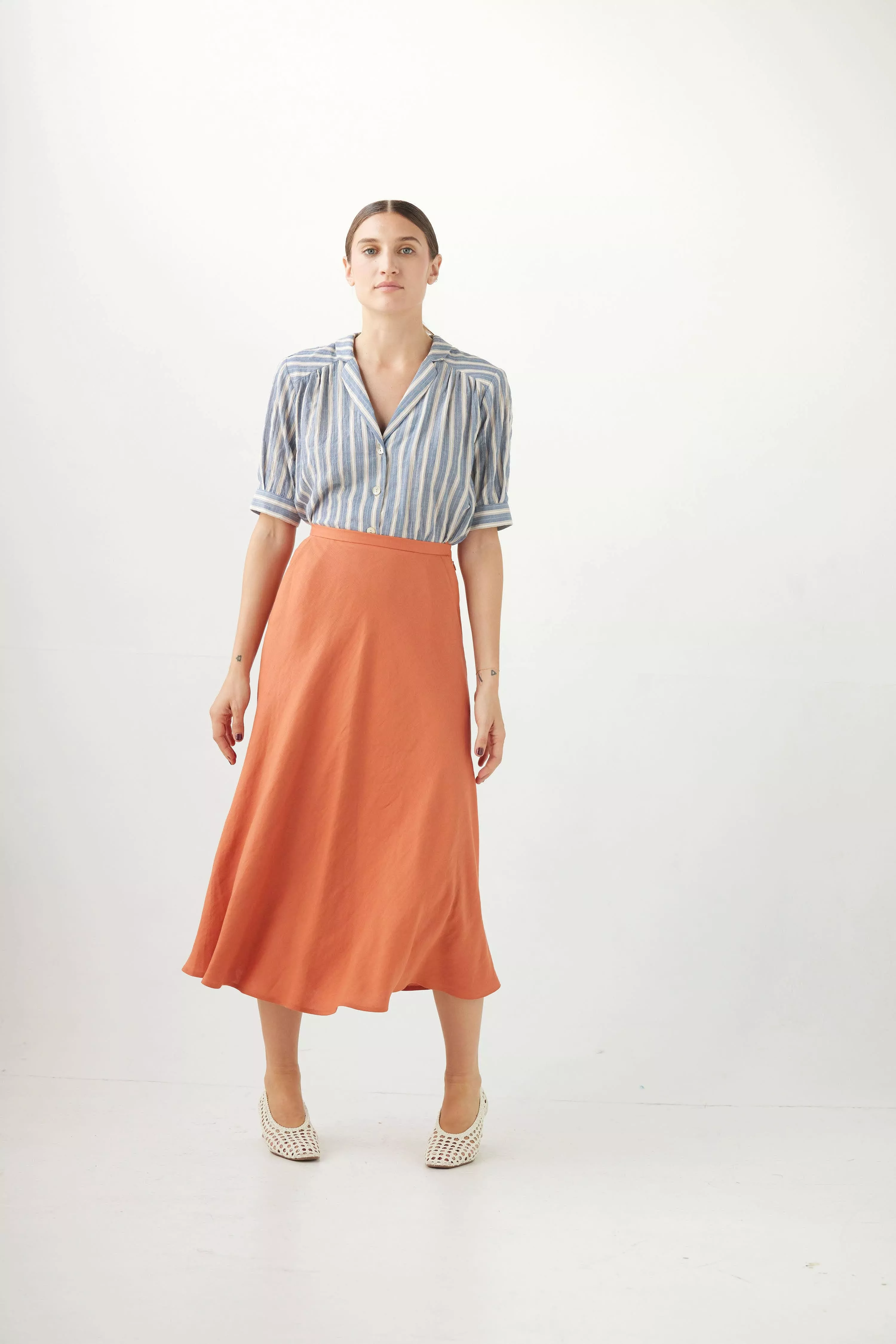 Christine Skirt in Linen Blend