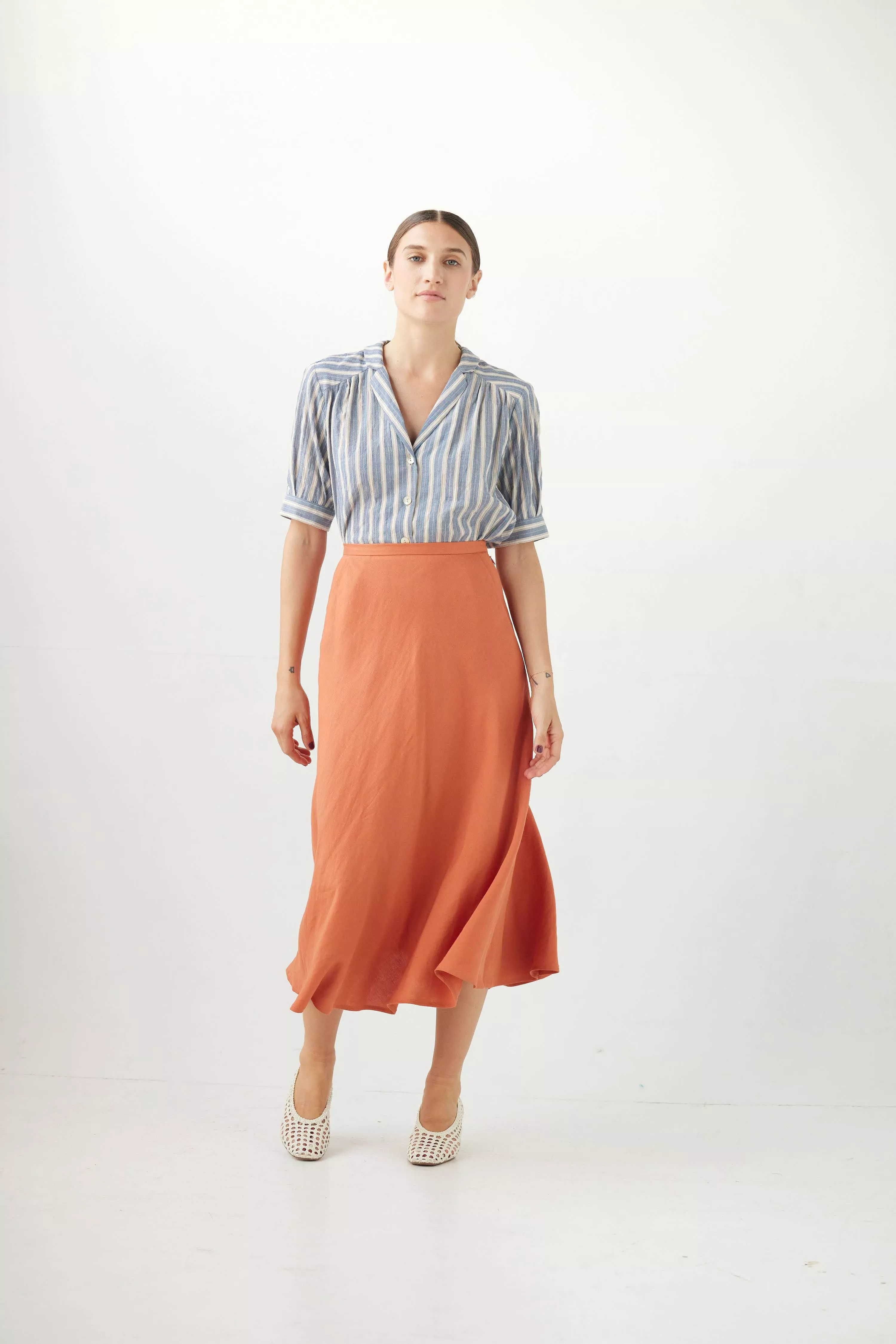 Christine Skirt in Linen Blend