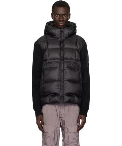 C.p. Company Black Merino Wool Down Jacket