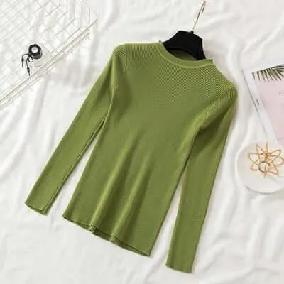 Crew Neck Women's Sweater Top