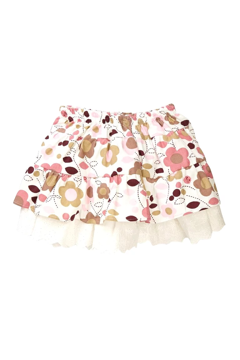 Daisy Corduroy Tiered Skirt