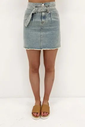 Dash Denim Mini Skirt Light Blue