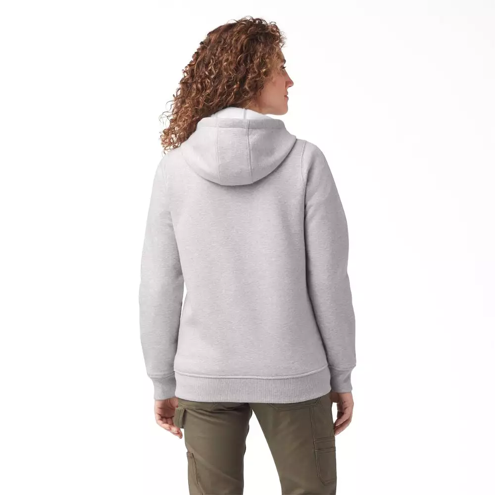 Dickies Women's Zip Front Heavyweight Hooded Sweater FW201 - Grey