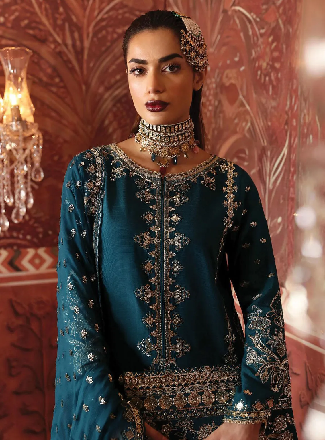 Divani By Afrozeh Embroidered Raw Silk Unstitched 3 Piece Suit - AFR23DSE AS-V2-03 KAIRA