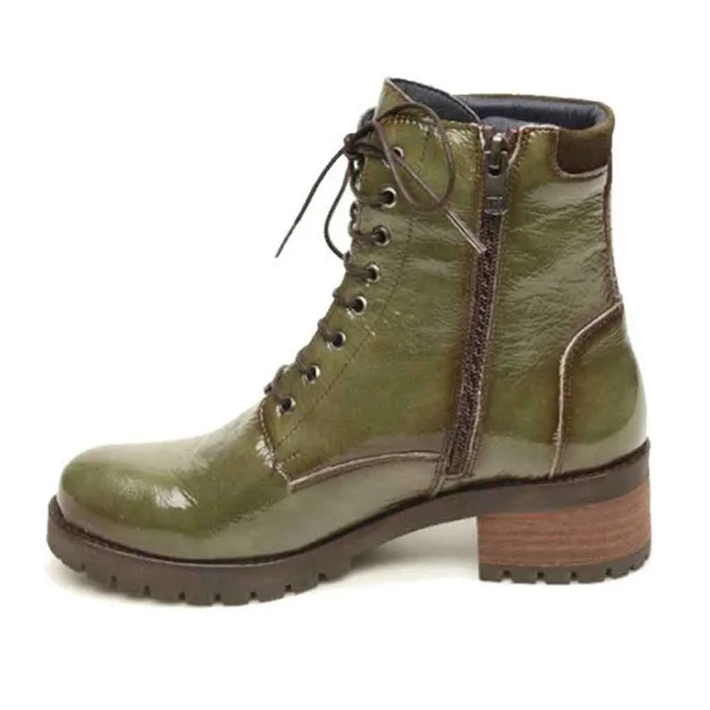 Dorking Glass Lace Up Boot - Green