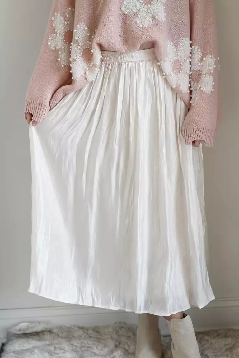 Dreamy Flowy Satin Skirt