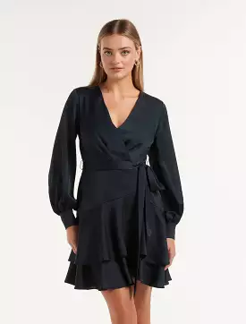 Emerson Long Sleeve Satin Mini Dress