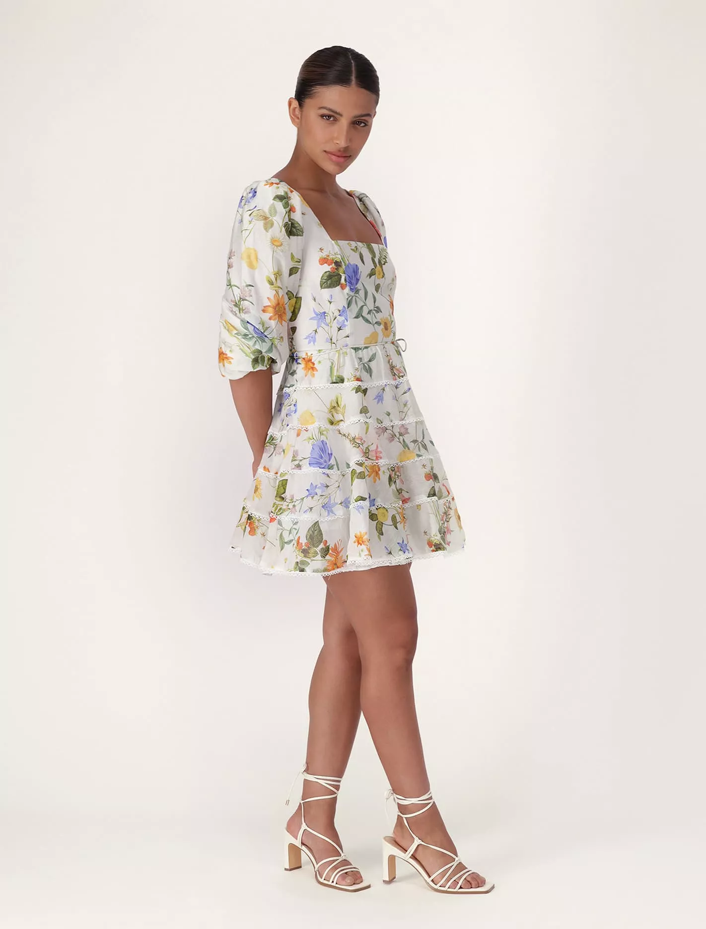 Esmie Tiered Floral Skater Dress