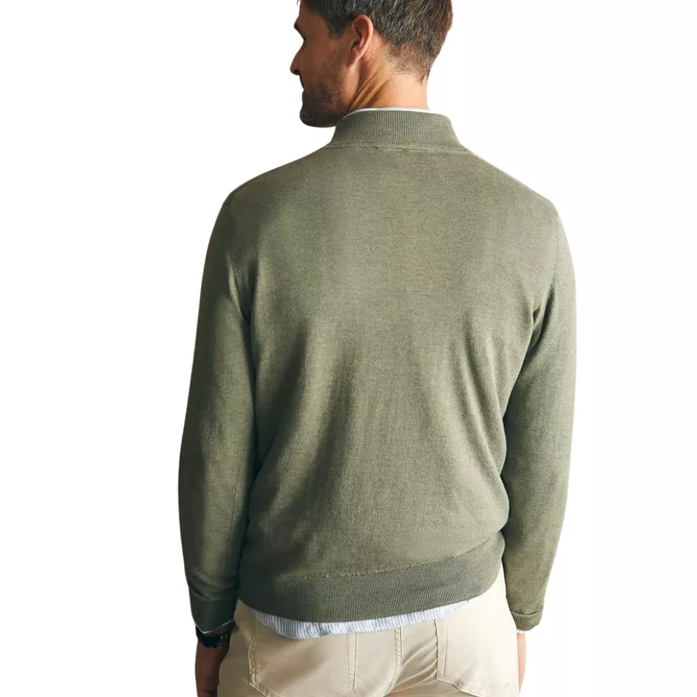 Faherty Men's Movement Quarter Zip Sweater