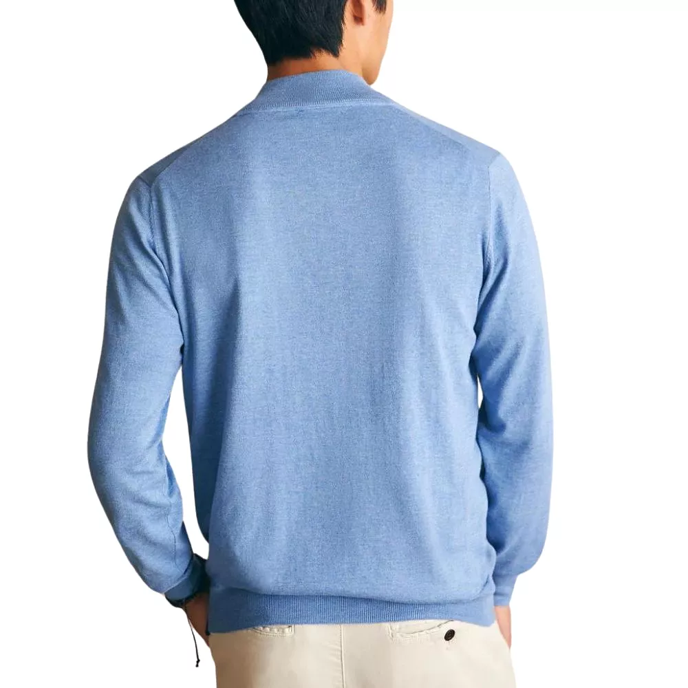 Faherty Men's Movement Quarter Zip Sweater