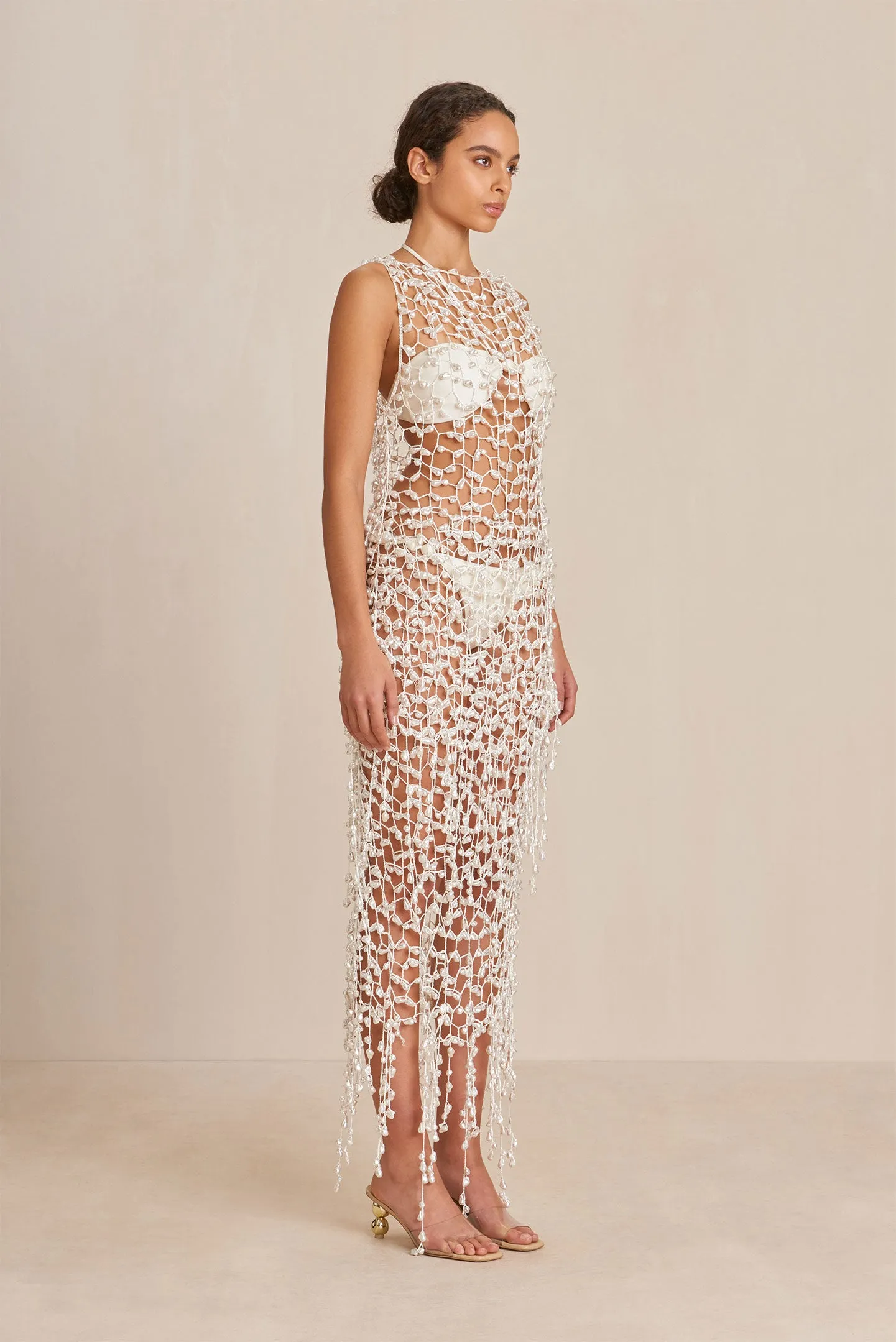 FAITH CROCHET SKIRT - OFF WHITE