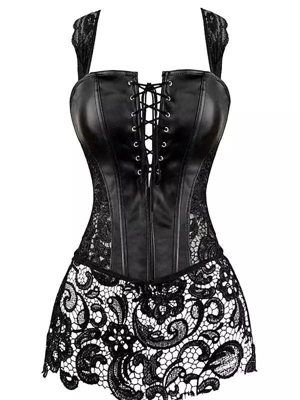 Flattering Bavarian Style Plus Size Corset Dress with Tummy Control