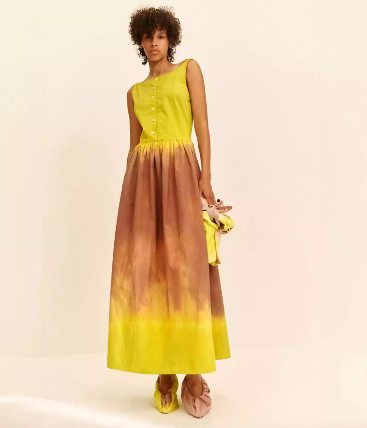 GOLDEN HOUR PINAFORE MAXI DRESS