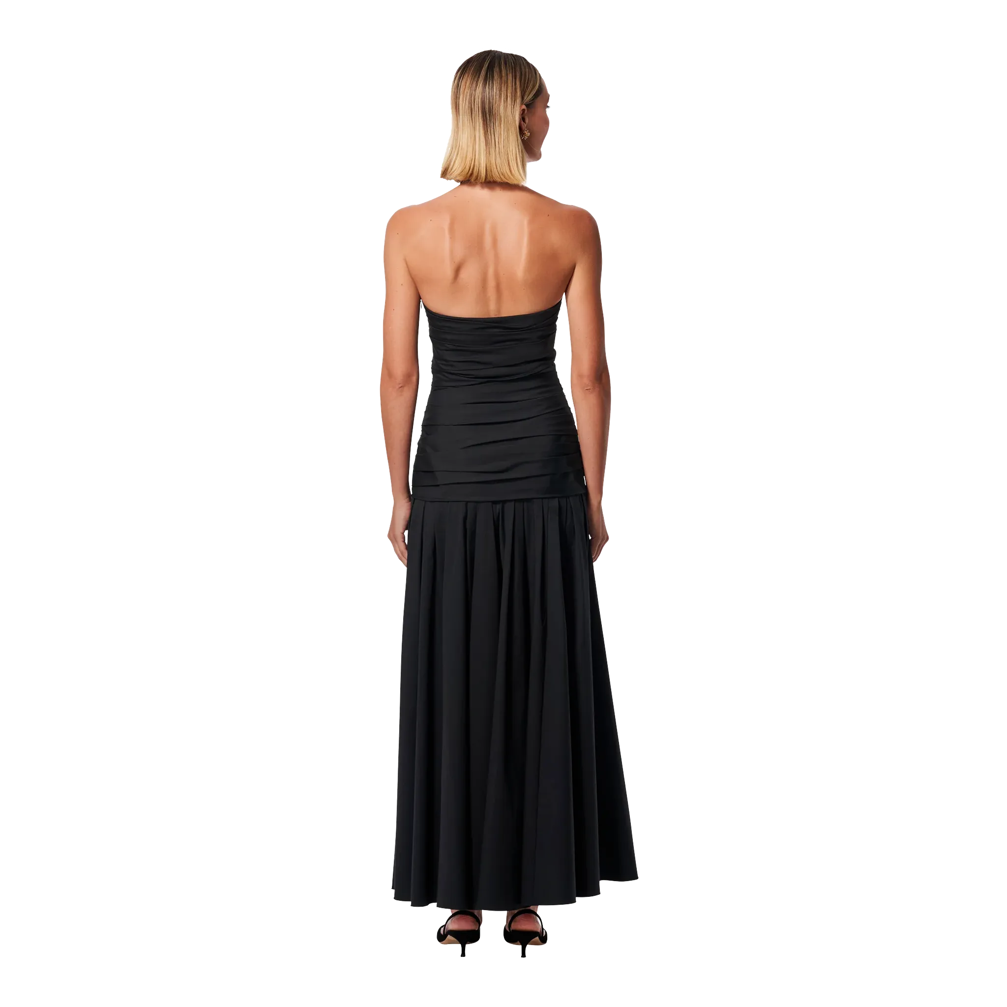 Halter Neck Midi Dress | Black