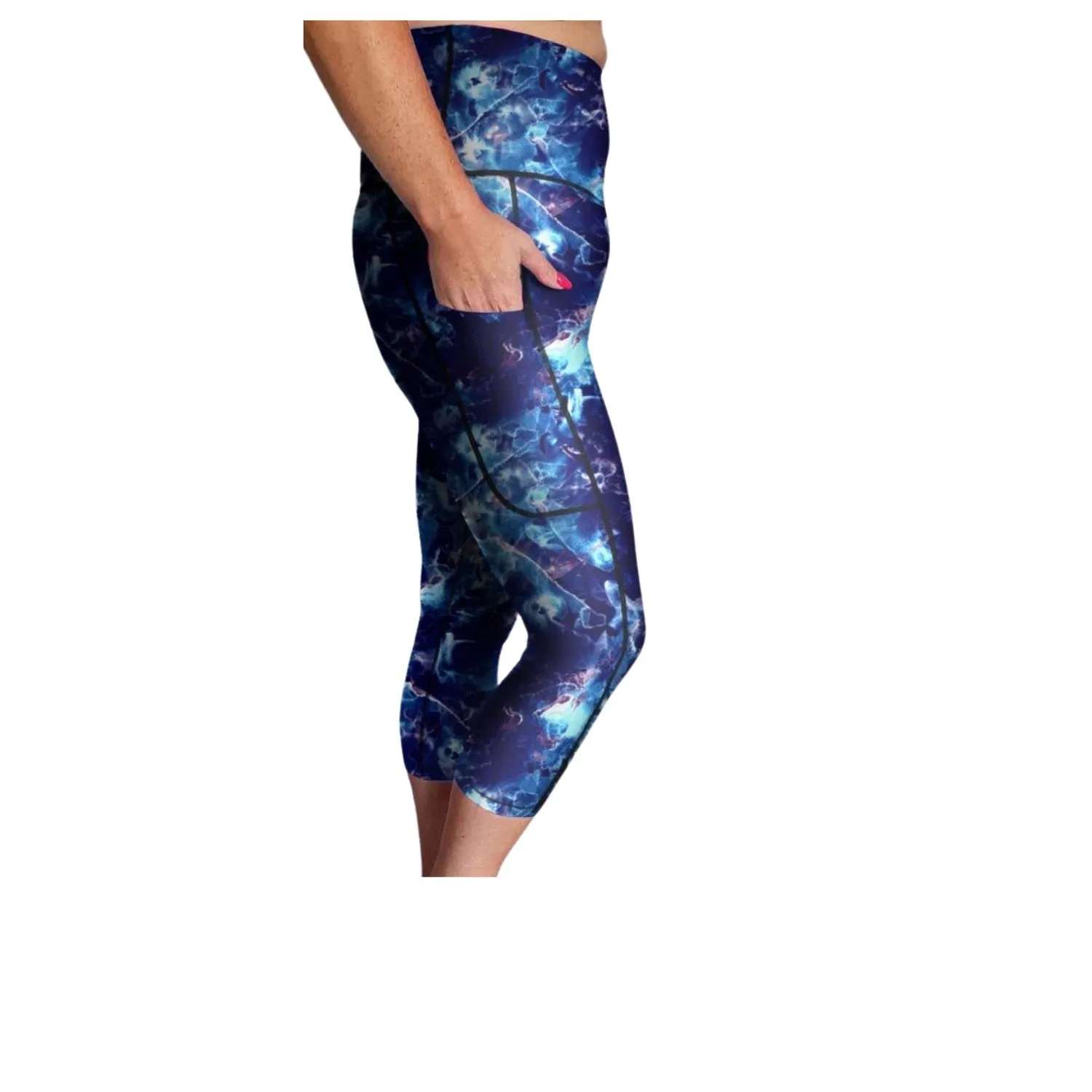 HI Capri Gym leggings- Thunderstorm