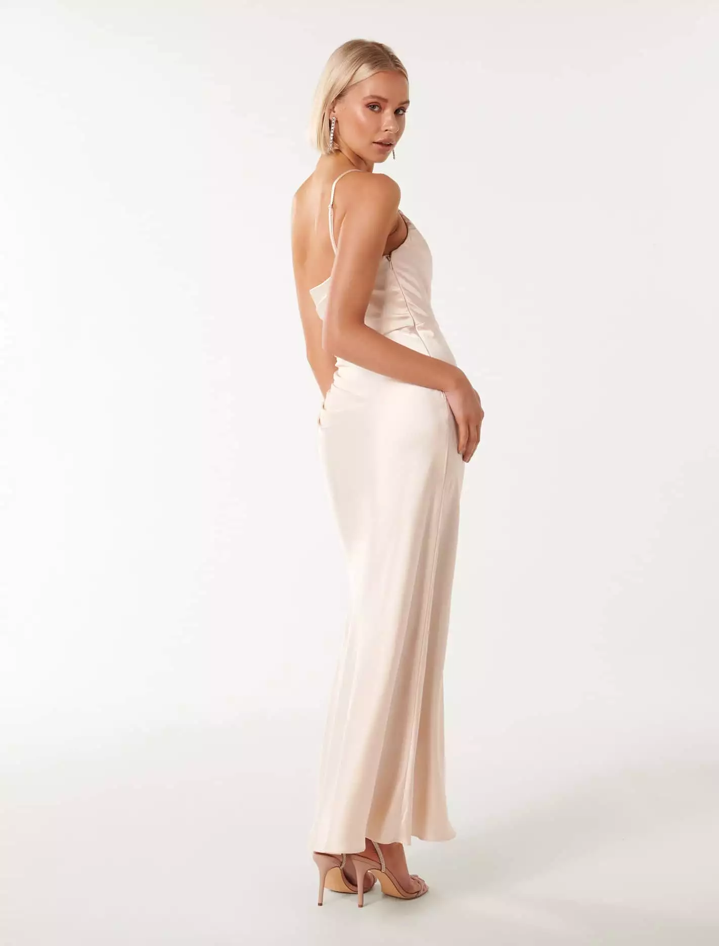 Kelly One Shoulder Satin Maxi Dress