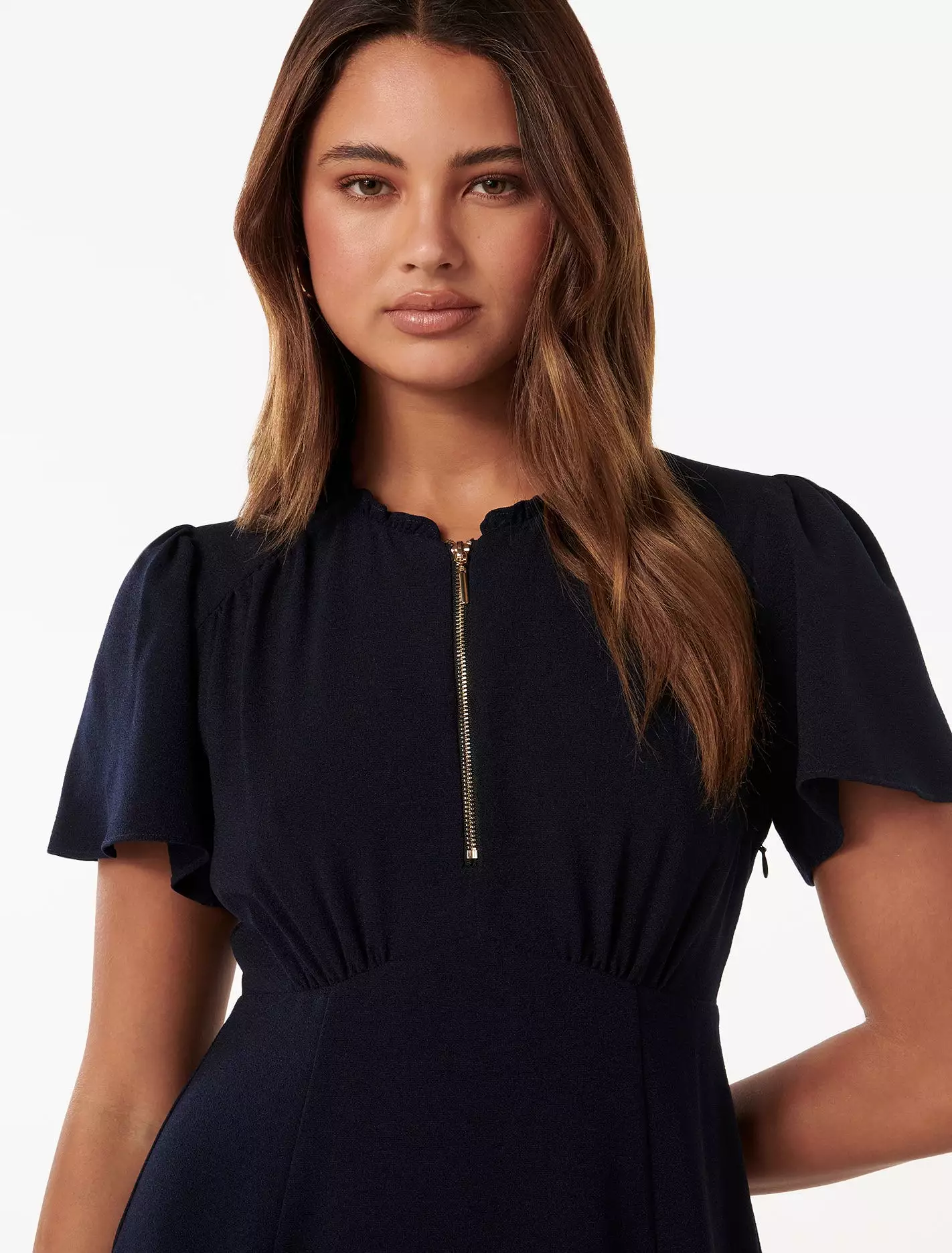 Kerrie Zip Detail Mini Dress