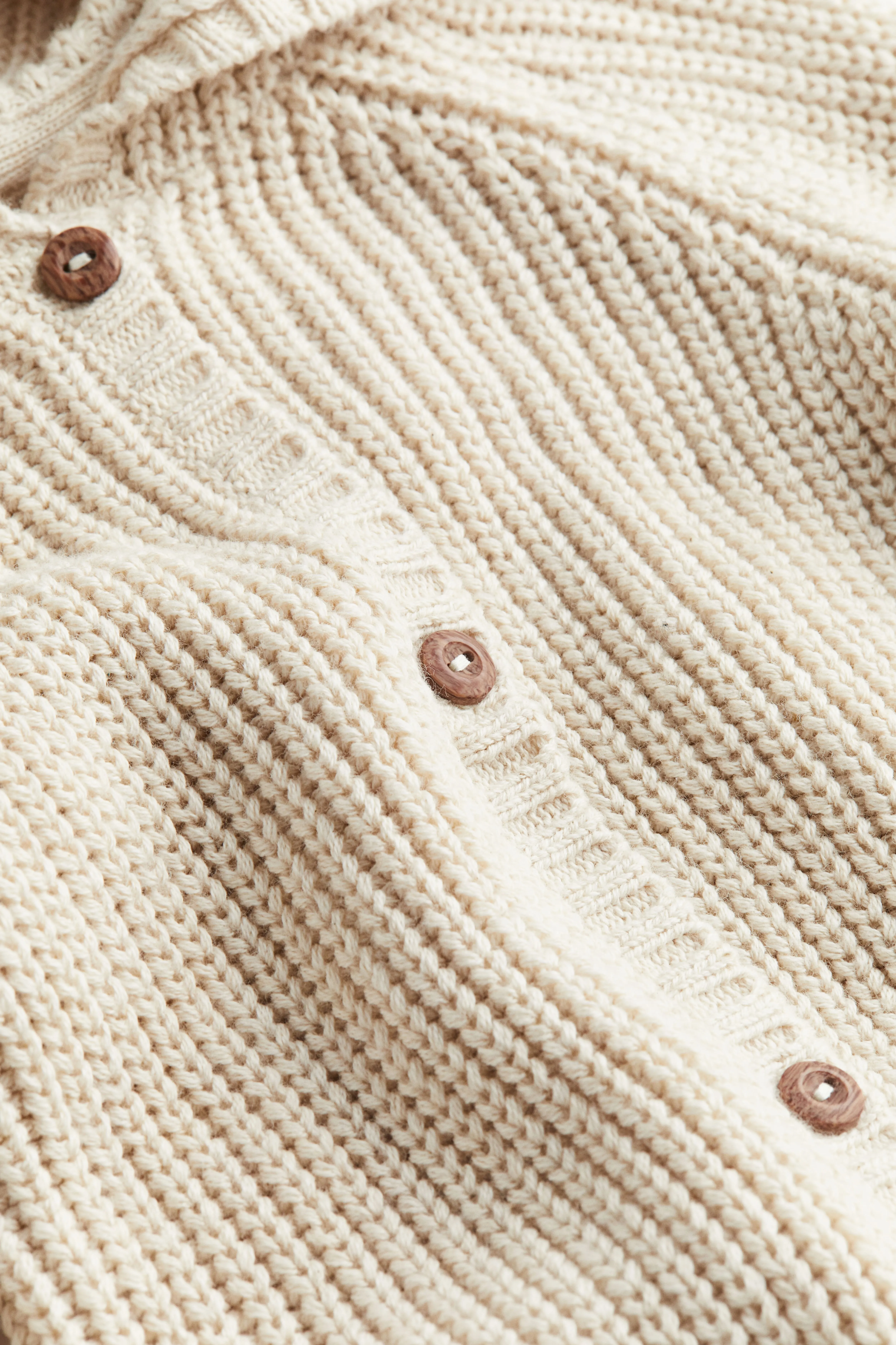 Knitted cotton all-in-one suit - Long sleeve - Long - Light beige - Kids | H&M GB