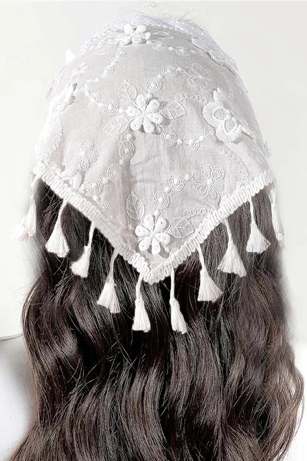 Lace Jacquard Head Scarf