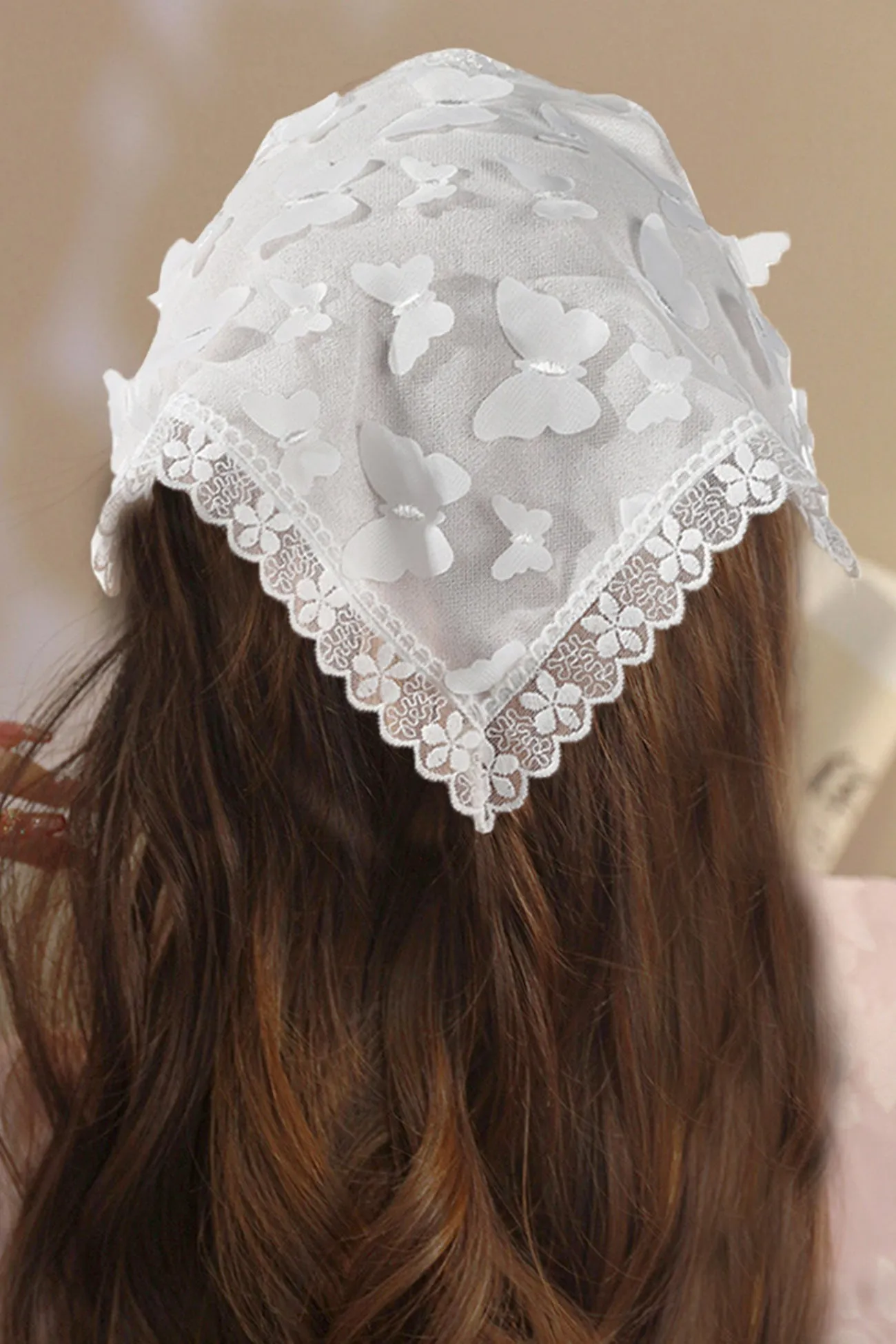 Lace Jacquard Head Scarf