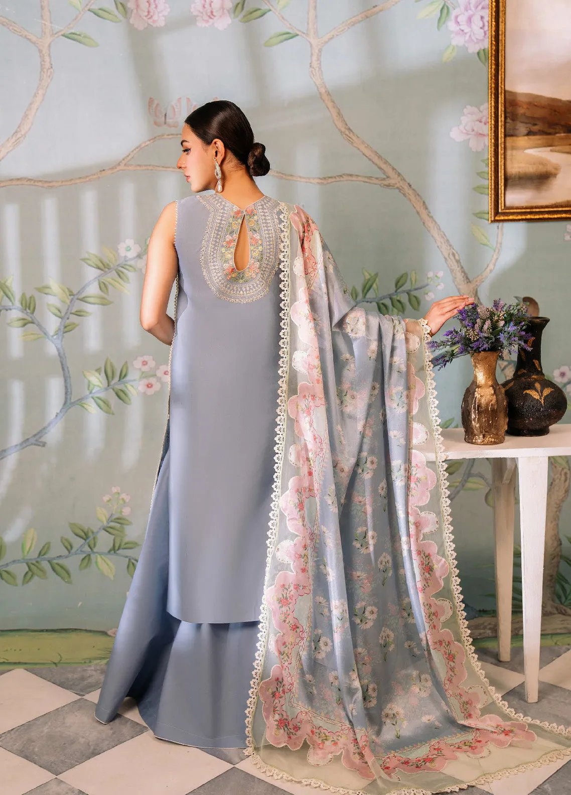 La'Hira By Bin Ilyas Embroidered Spring Lawn 3 Piece Unstitched Suit BI24LHSL-205-B