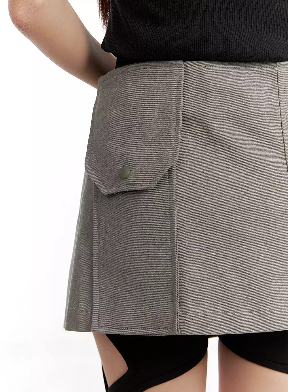 Layered Pocket Skirt CA409