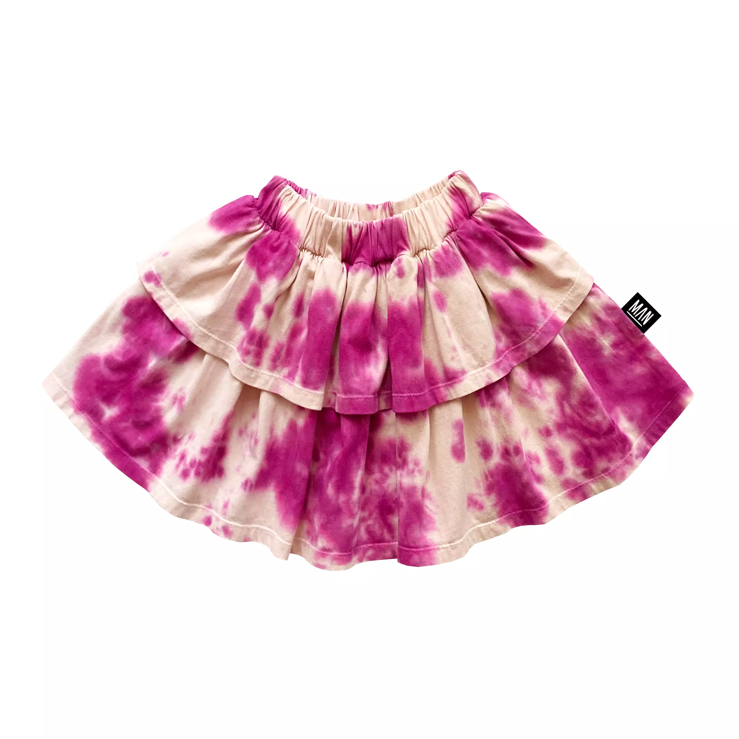 LMH Shocking Pink Tie Dyed Layered Skirt