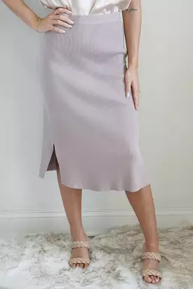 Lorelai Lavender Midi Knit Skirt