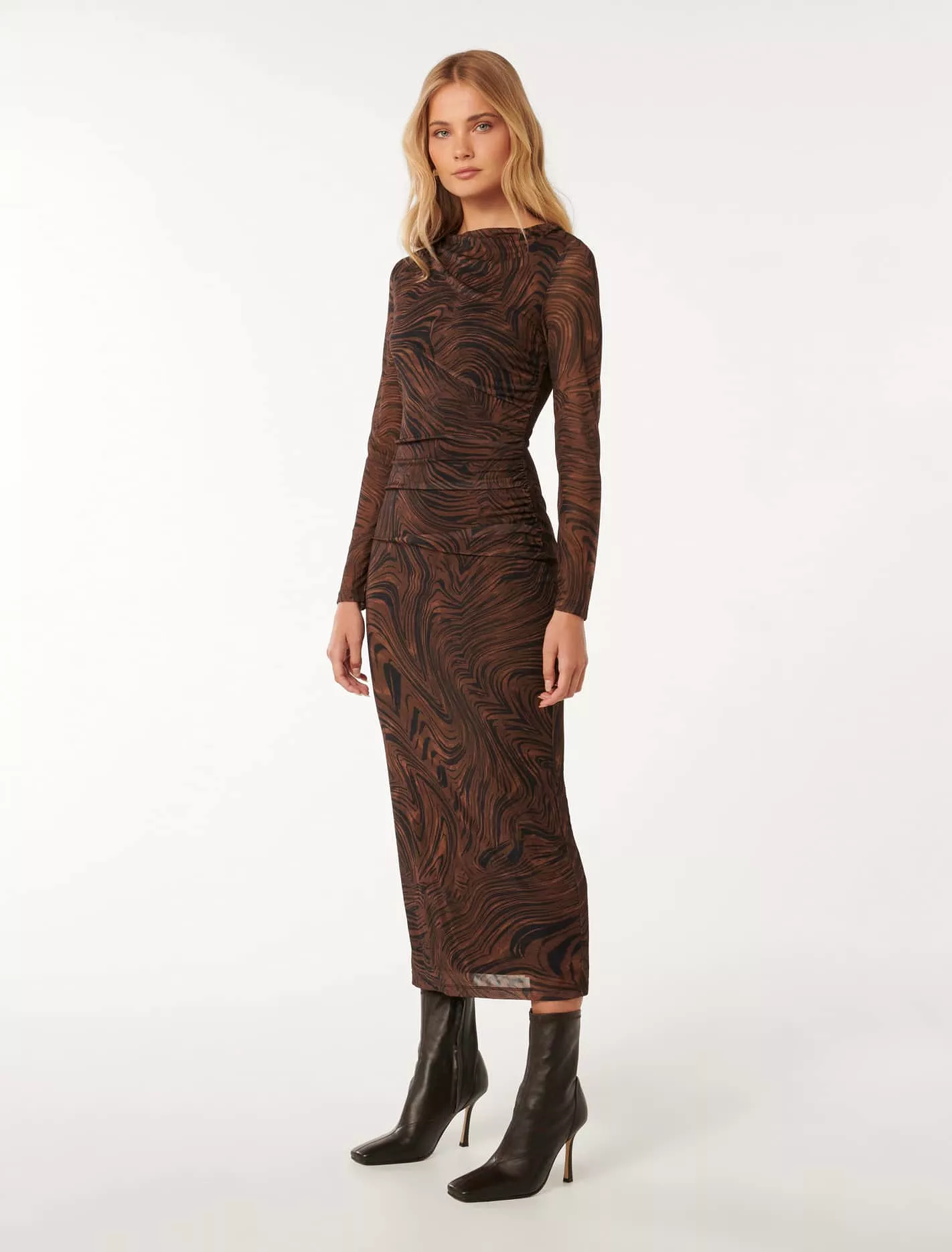 Loretta Ruched Side Midi Dress