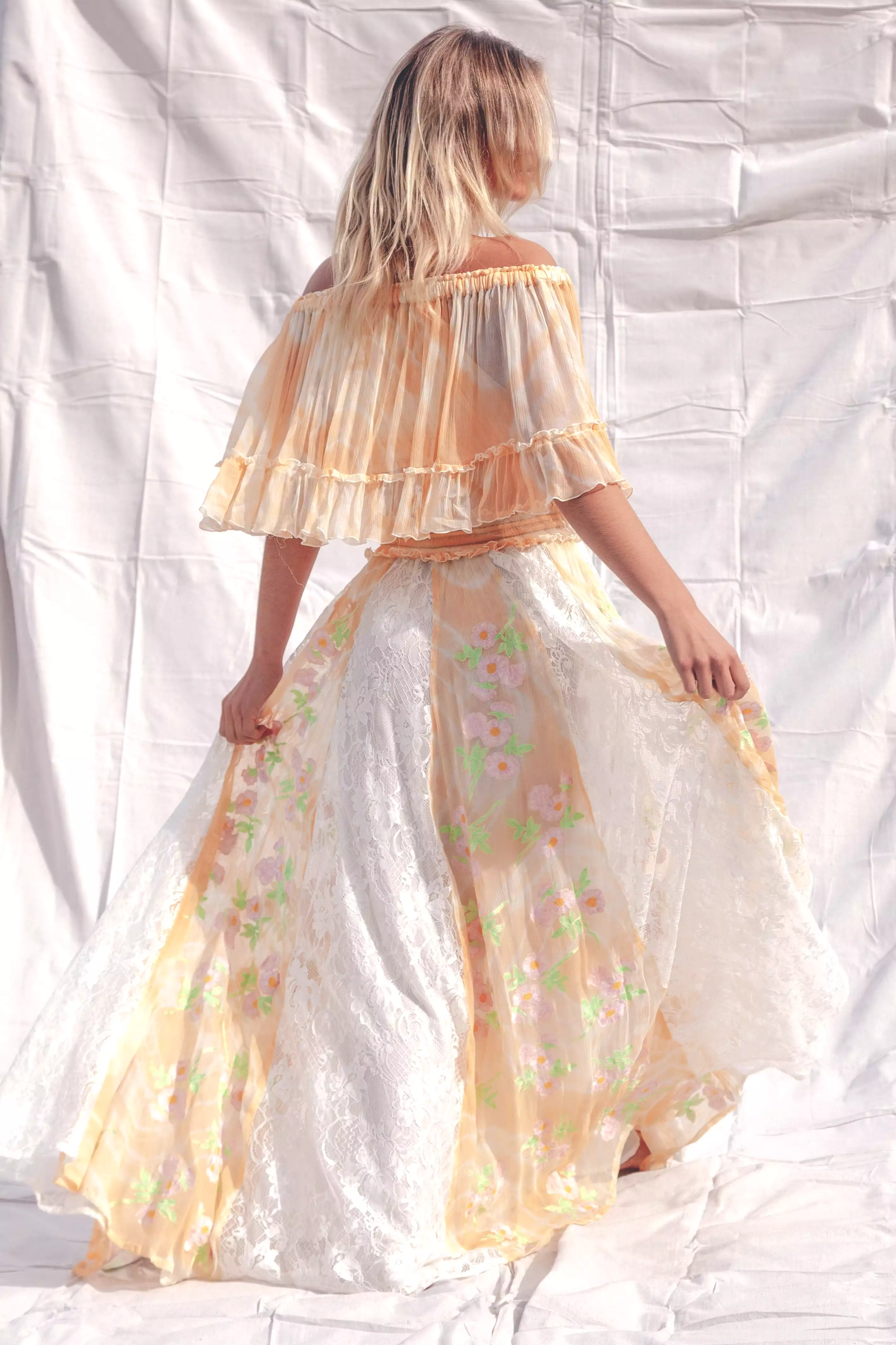 Love Street Set - Top & Skirt in Apricot