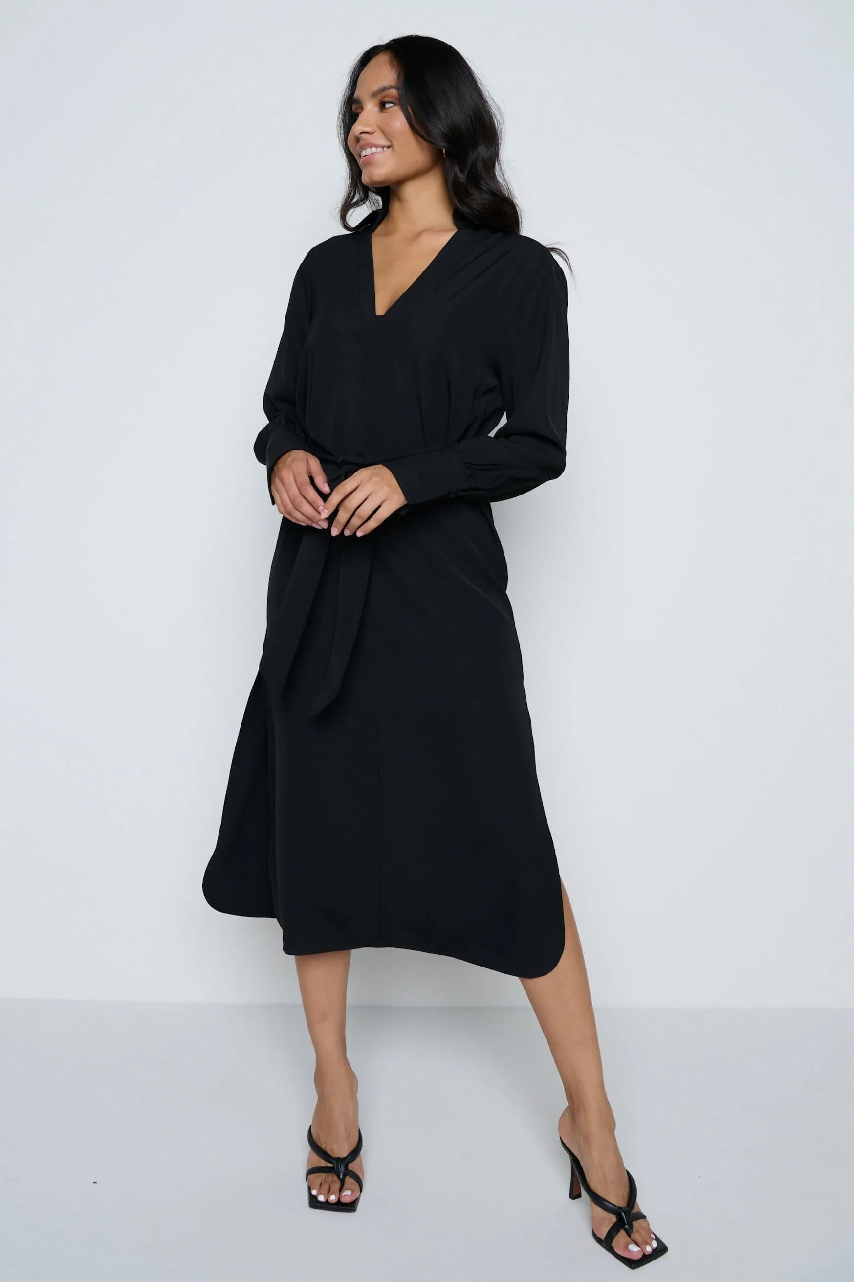 Luda Midi Dress - Black