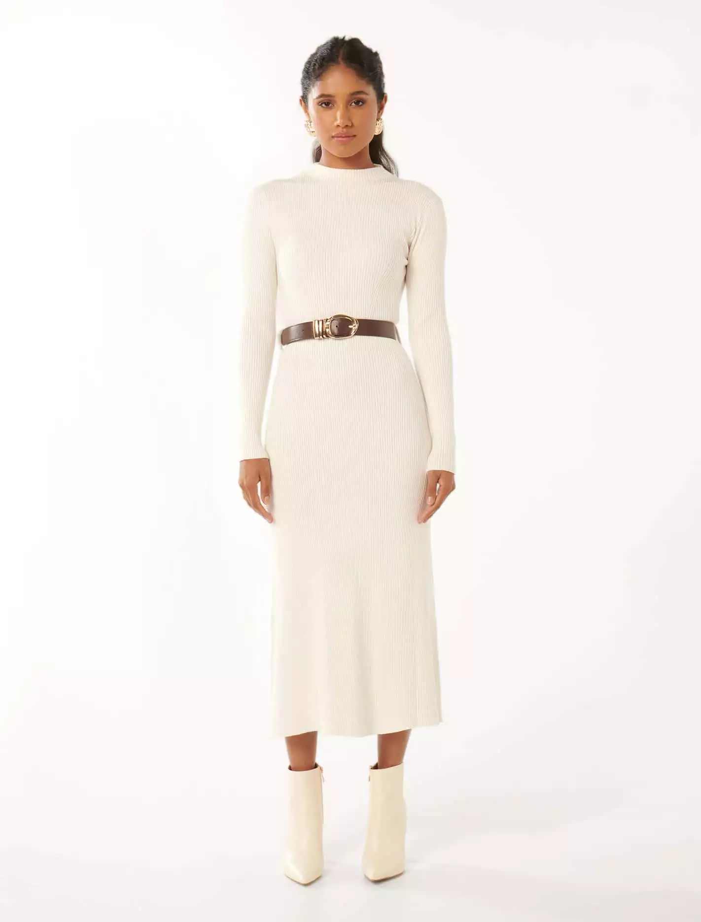 Luisa Petite Fit And Flarebelted Midi Dress