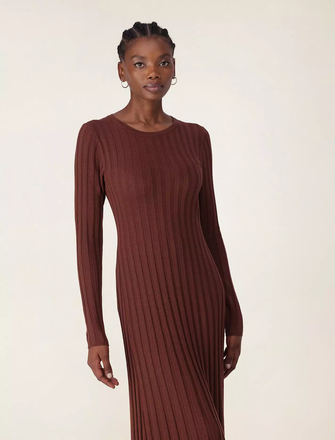 Lyla Crew Neck Detail Knit Dress