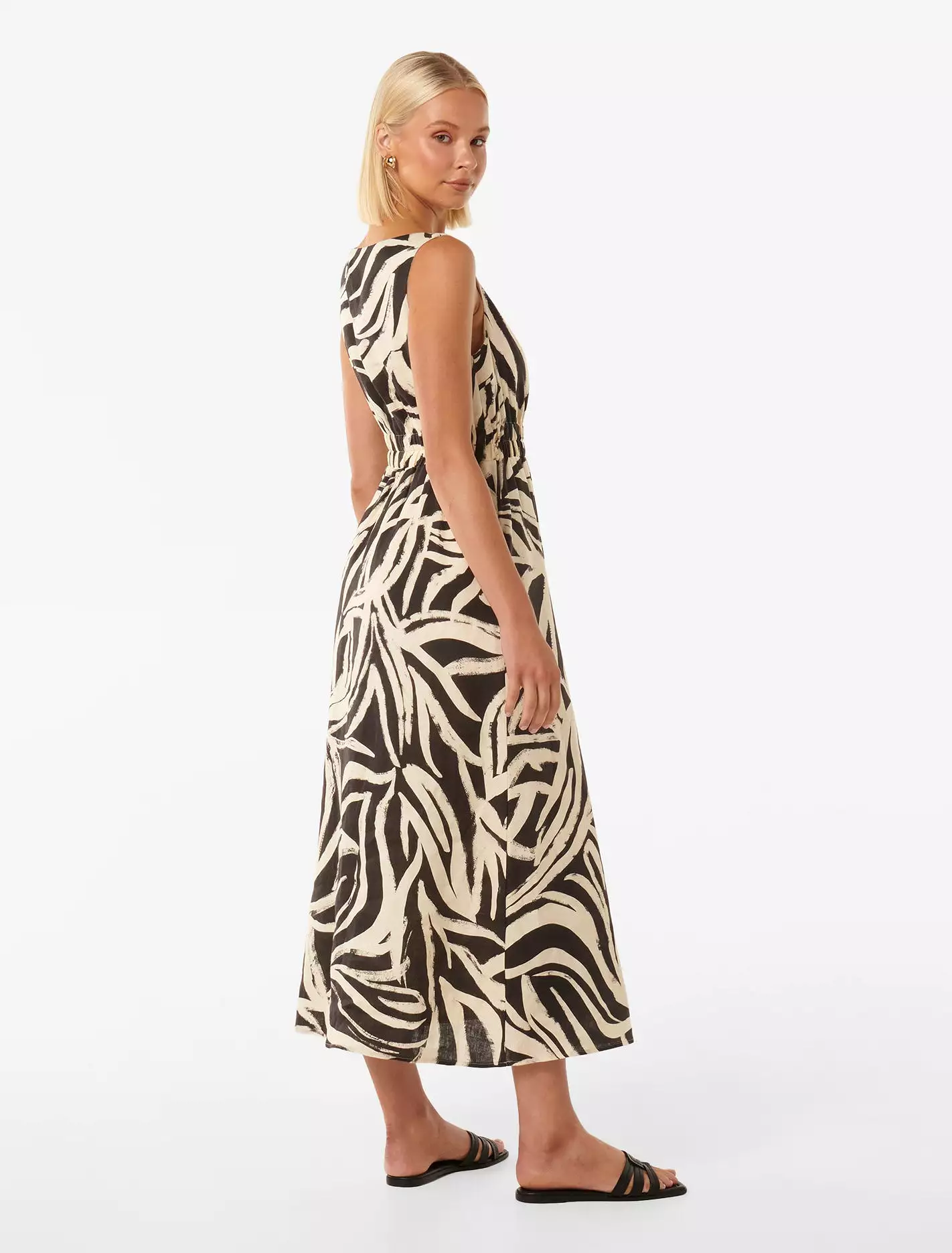 Margot Shirred Waist Midi Dress