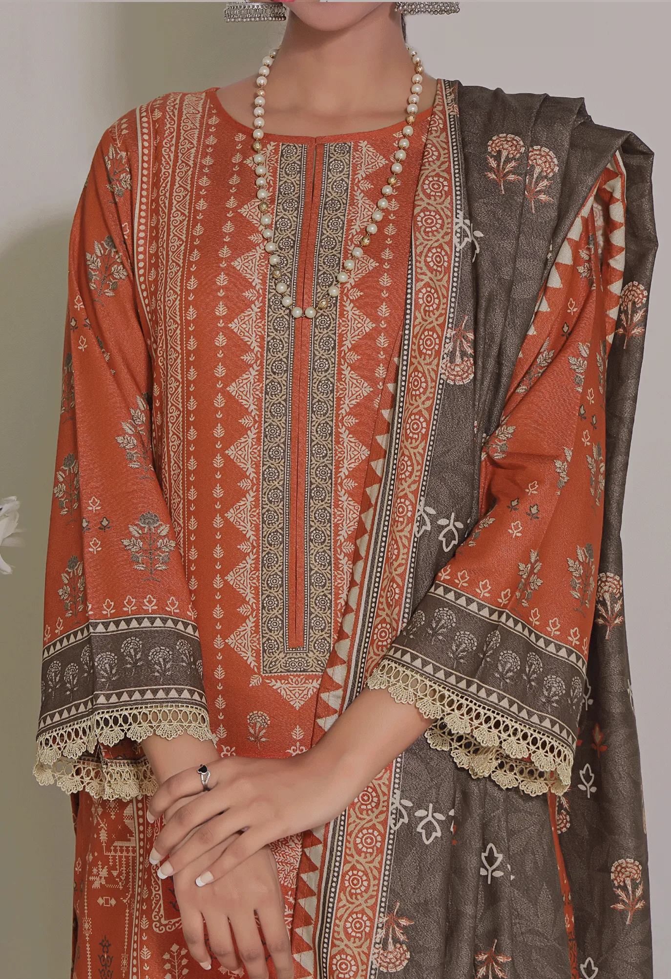 Mariyah By VS Textile Printed Karandi Unstitched 3 Piece Suit - VS23MK 34