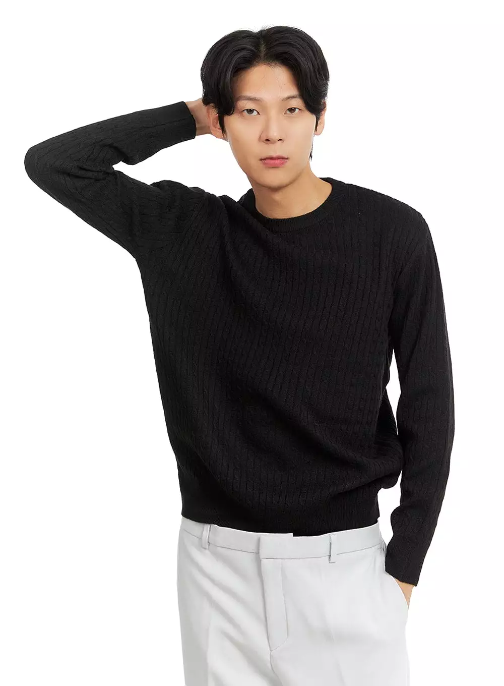 Men's Cable Knit Sweater IA402